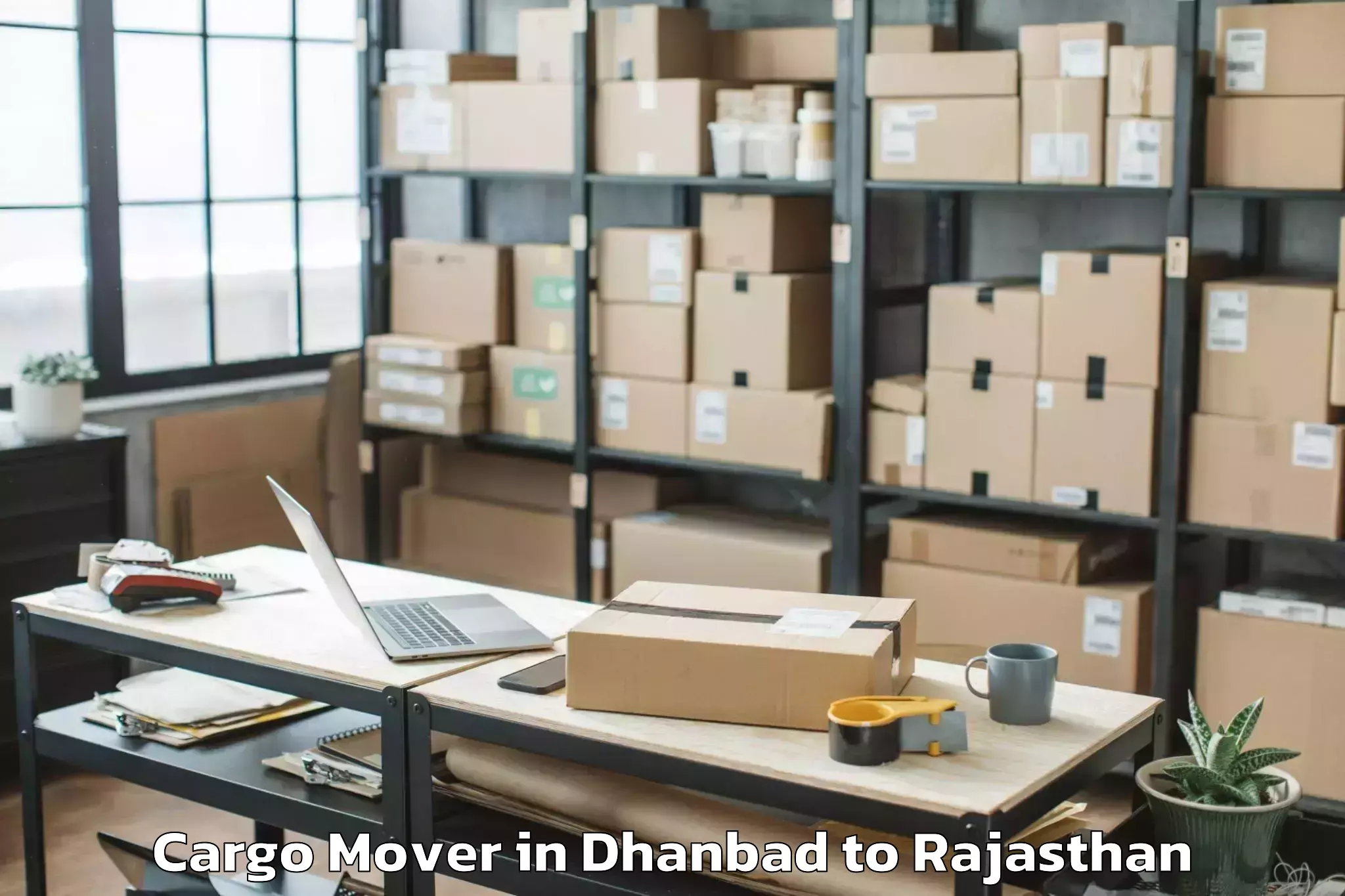 Book Dhanbad to Bhindar Cargo Mover Online